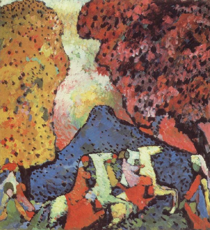 Wassily Kandinsky Kek hegy Germany oil painting art